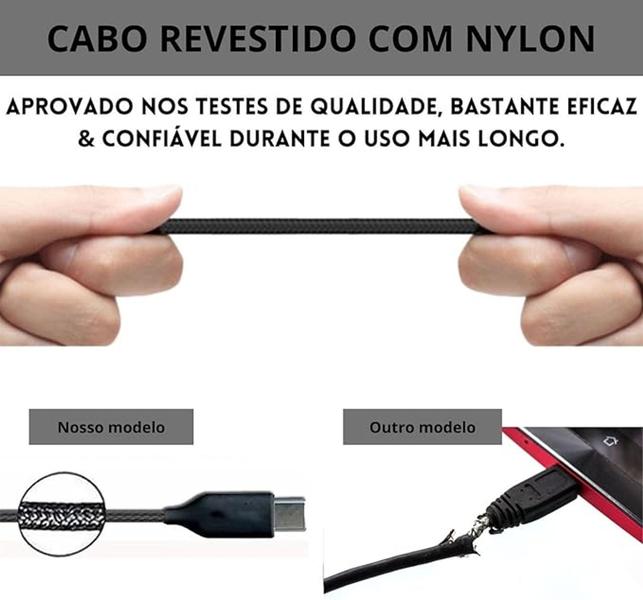 Imagem de Fone De Ouvido Cabo Nylon Compatível Tablet Samsung Tab S9 Ultra /Tab S9 FE +/Tab A8/Tab SSE T7