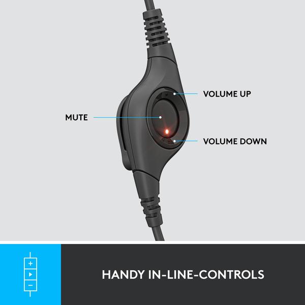 Imagem de Fone de ouvido com fio Logitech H390 Stereo com microfone USB com cancelamento de ruído