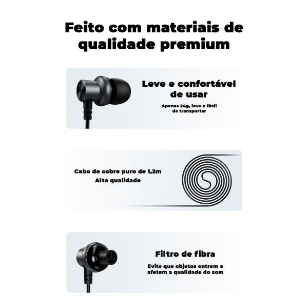 Imagem de Fone De Ouvido Com Fio P2 3,5mm Microfone Prata 1,2m Joyrom