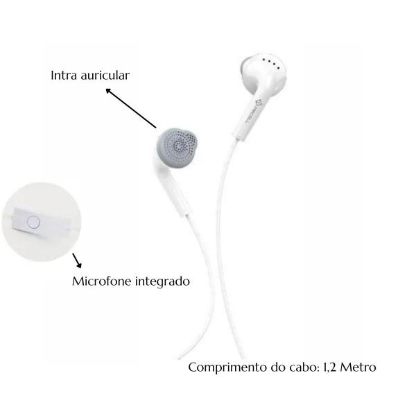 Imagem de Fone de ouvido com fio p2 intra auricular 1,2M pmcell stereo