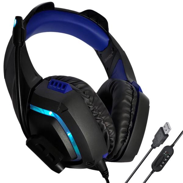 Imagem de Fone de Ouvido com Fio USB Headset Gamer Led com Microfone para PC Notebook Original Hyper GT Lehmox