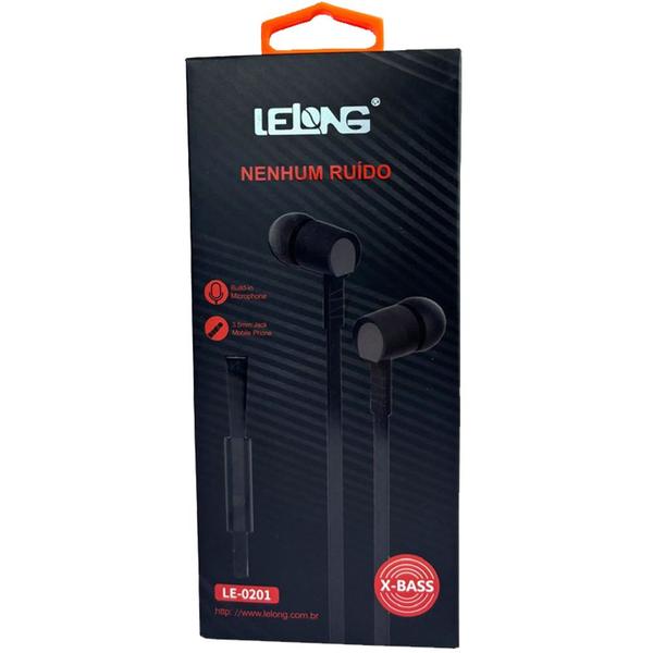 Imagem de Fone De Ouvido Com Microfone Lelong LE-0201 Branco/Preto