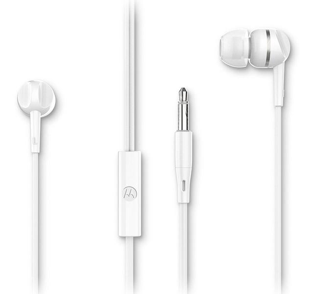 Imagem de Fone de Ouvido com Microfone Motorola Earbuds 105 Branco