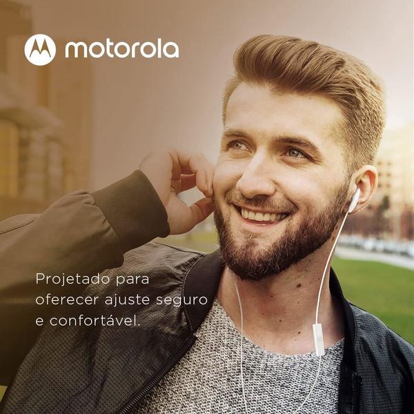 Imagem de Fone de Ouvido com Microfone Motorola Earbuds 105 Branco