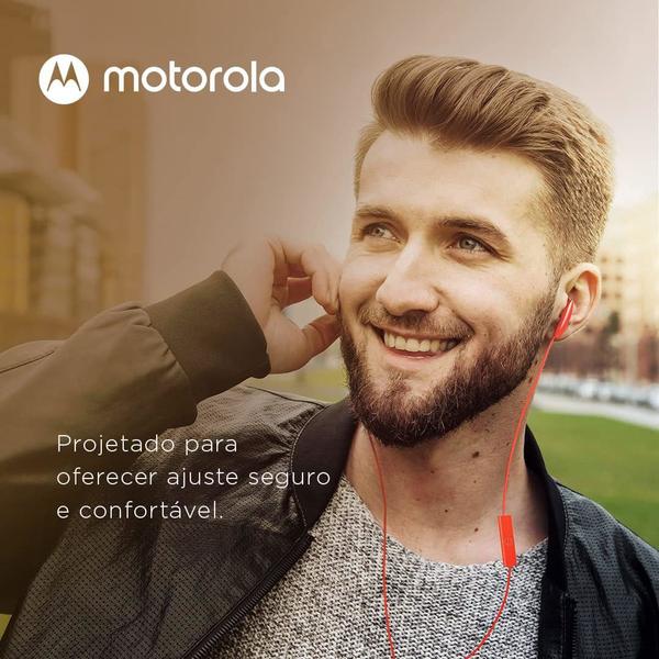 Imagem de Fone de Ouvido com Microfone Motorola Earbuds 105 Vermelho