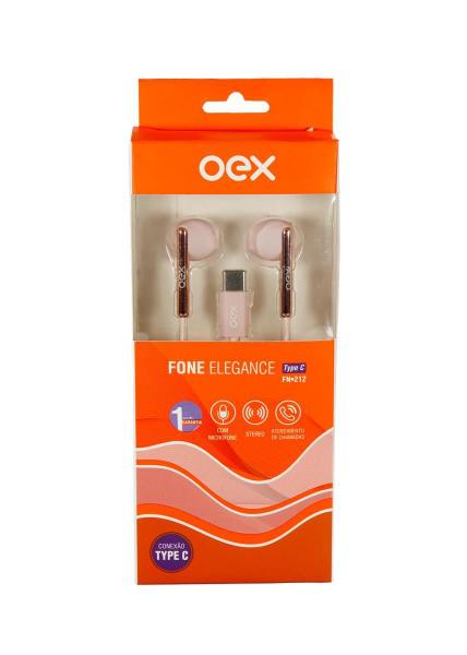 Imagem de Fone de Ouvido com Microfone USB C Oex Elegance FN213 Rosa