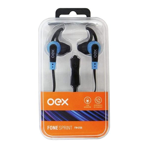 Imagem de Fone de Ouvido Esportivo com Microfone Sprint FN206 Azul - Oex