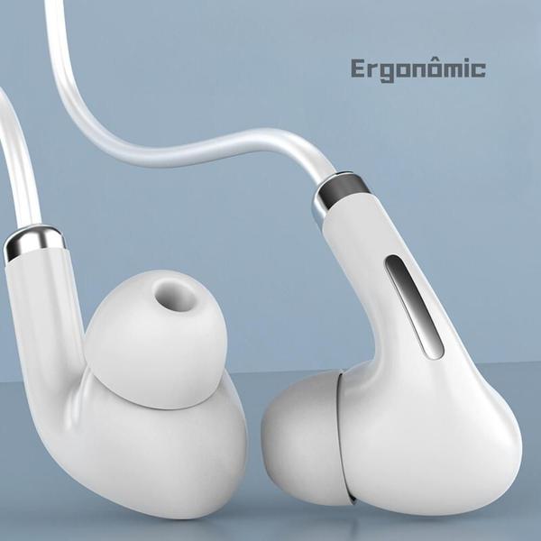 Imagem de Fone De Ouvido Estéreo Hi-Fi Com Fio Microfone Ergonômico LELONG