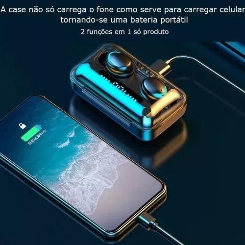 Imagem de Fone De Ouvido F9-5 Bluetooth Original Carregador DE Celular