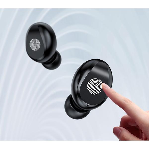 Imagem de Fone de ouvido F9-5 in-ear sem fio preto ou branco