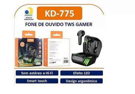 Imagem de Fone De Ouvido Gamer Bluetooth Sem Fio Versão 5.3 Tws Kaidi Kd-775