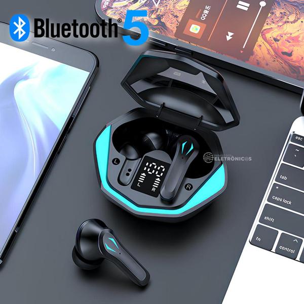 Imagem de Fone De Ouvido Gamer Com Bluetooth 5.3 Som Surround Estéreo Possui Display LEDs Coloridos LEFGM110