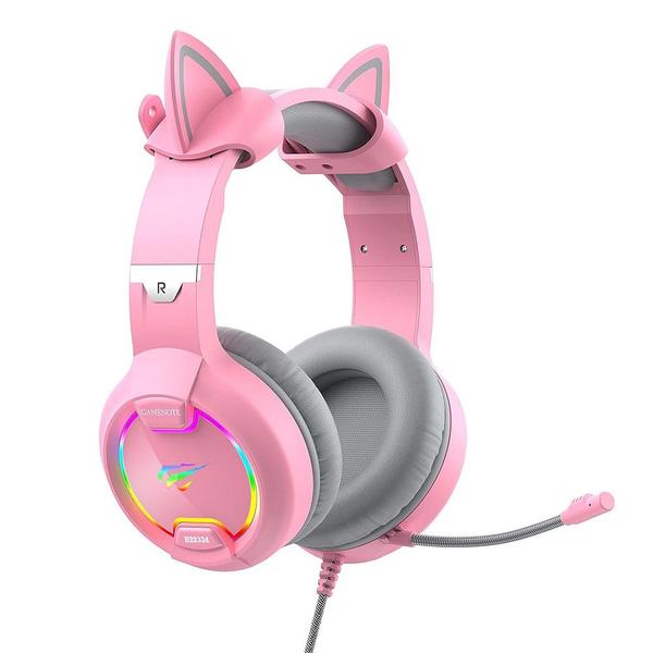 Imagem de Fone de Ouvido Gamer Havit 3.5mm Usb H2233d Rosa