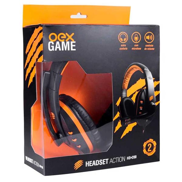 Imagem de Fone de Ouvido Gamer Headset Action HS200 USB P2 Oex