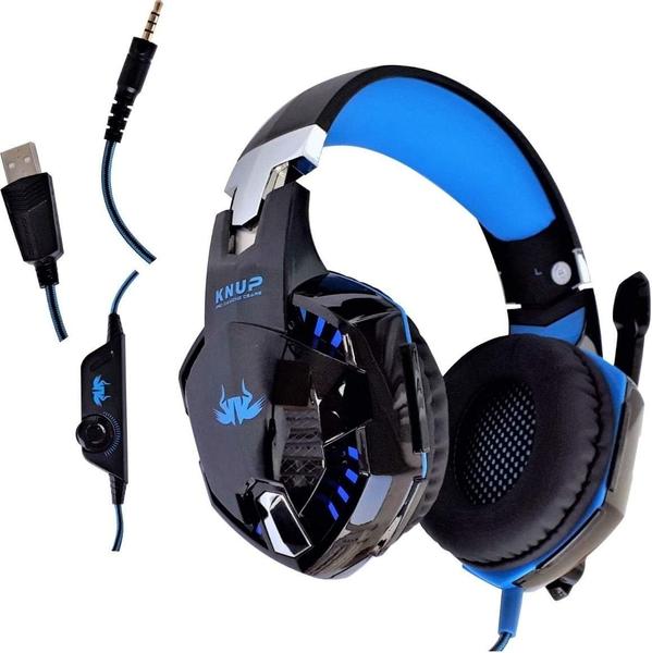 Imagem de Fone De Ouvido Gamer Headset Knup Kp-455A Com Led Microfone