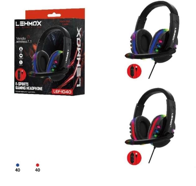 Imagem de Fone De Ouvido Gamer Headset Lehmox Lef-1040