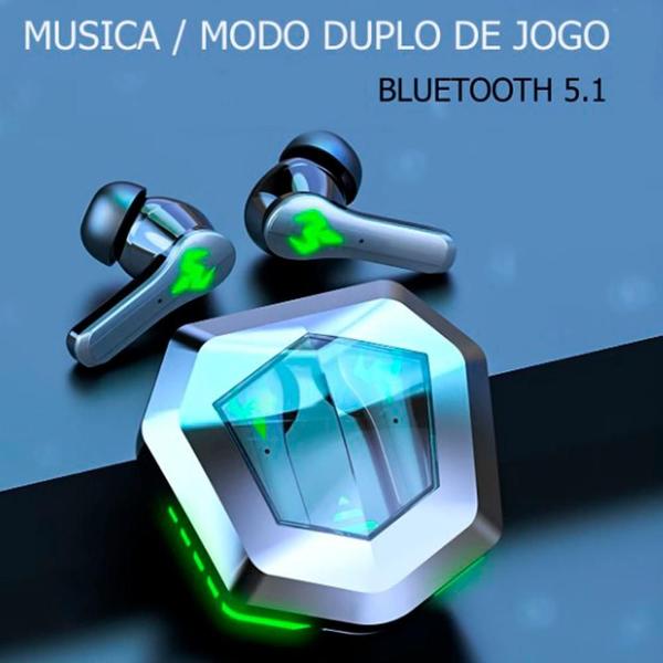 Imagem de Fone De Ouvido Gamer Led Sem Fio Celular Bluetooth kapbom 