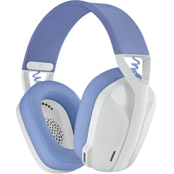 Imagem de Fone de Ouvido Gamer Logitech G435 Lightspeed Sem Fio - White/Lilac (981-001073)