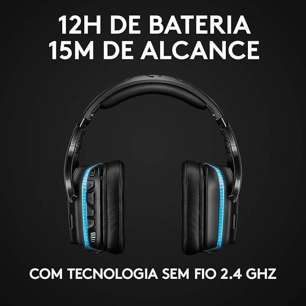 Imagem de Fone De Ouvido Gamer Sem Fio Logitech G Series G935 Black 981-000742