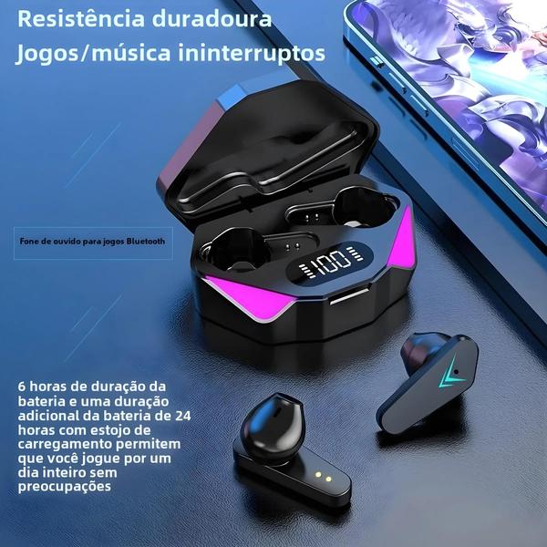 Imagem de Fone de Ouvido Gamer X15 TWS Bluetooth - Com Display LED e Cancelamento de Ruído