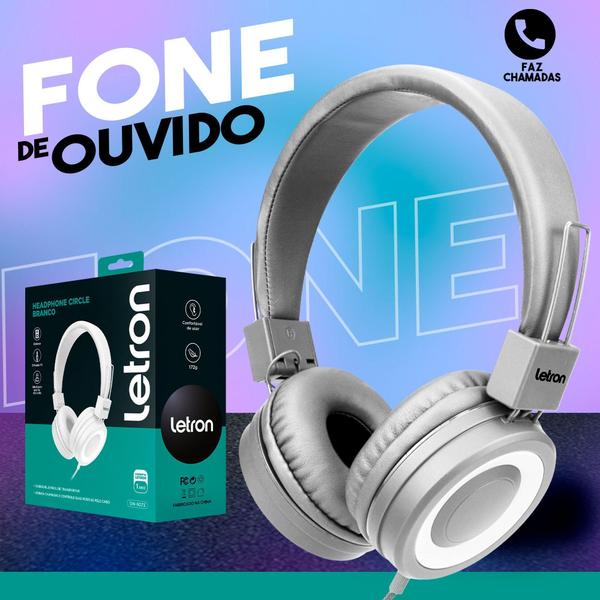 Imagem de Fone de Ouvido HeadPhone Com Fio Microfone Circle Letron - Leonora