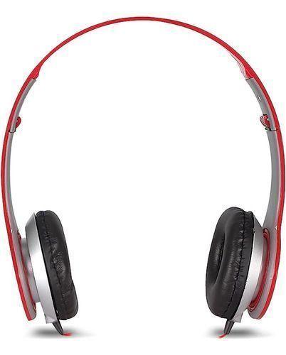 Imagem de Fone De Ouvido Headphone Headset com Fio e Microfone Vermelho Celular Trabalho Game Reunião Jogar Caminhada