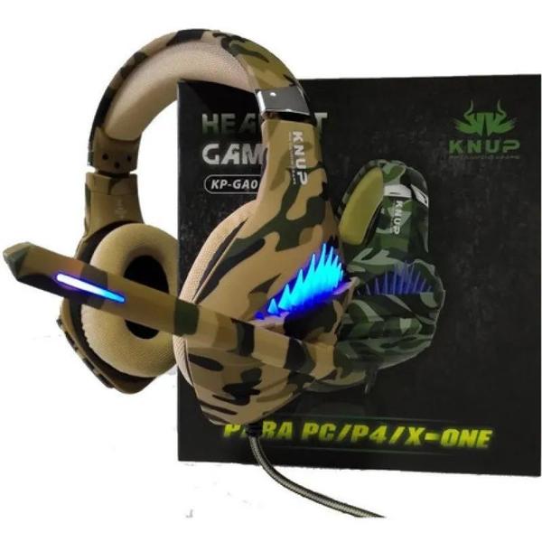 Imagem de Fone de Ouvido Headphone Headset Gamer Microfone e Adaptador - KP-GA01