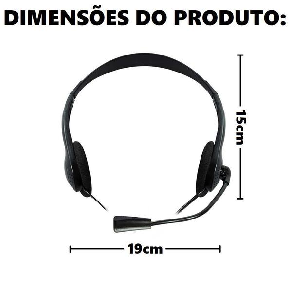 Imagem de Fone de Ouvido Headset Conexão P2 Hastes Ajustáveis Multi PH002