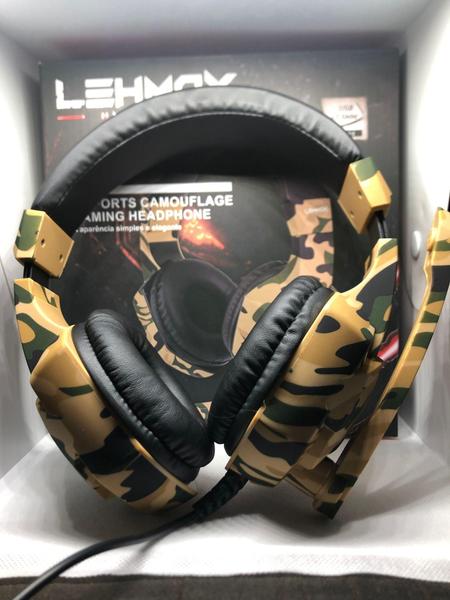 Imagem de Fone De Ouvido Headset Gamer Camuflado Marrom GT F-14  - LEHMOX