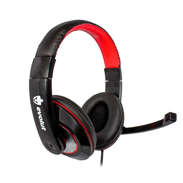 Imagem de Fone De Ouvido Headset Gamer Evolut EG-302RD Thardus Preto/Vermelho