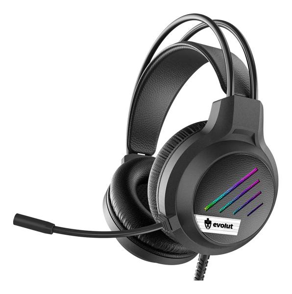 Imagem de Fone de ouvido headset gamer evolut lesh eg-306 led rainbow