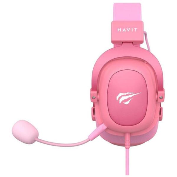 Imagem de Fone De Ouvido Headset Gamer Havit H2002d Rosa Com Cancelamento de Ruídos Para PS4, novo Xbox One, telefone celular, iOS, mp3, mp4 Microfone Removível