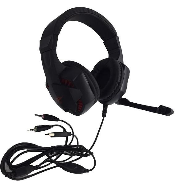 Imagem de Fone De Ouvido Headset Gamer Havit H2032D Preto/Vermelho-Led