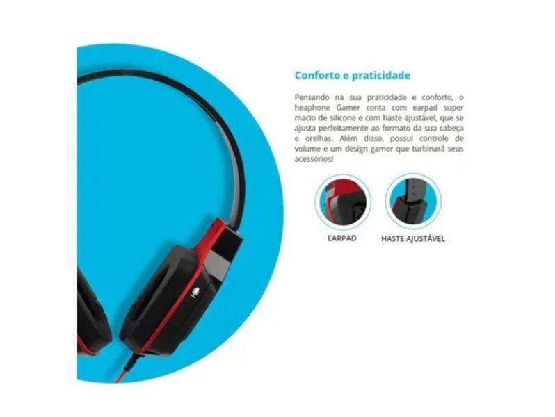 Imagem de Fone De Ouvido Headset Gamer Multilaser Ph073