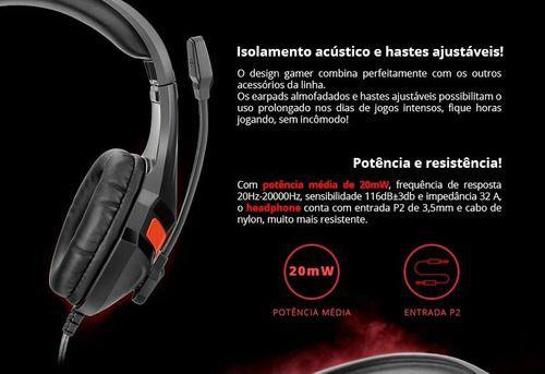 Imagem de Fone De Ouvido Headset Gamer Multilaser Ph101