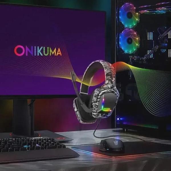 Imagem de Fone De Ouvido Headset Gamer Onikuma K20 Camuflado