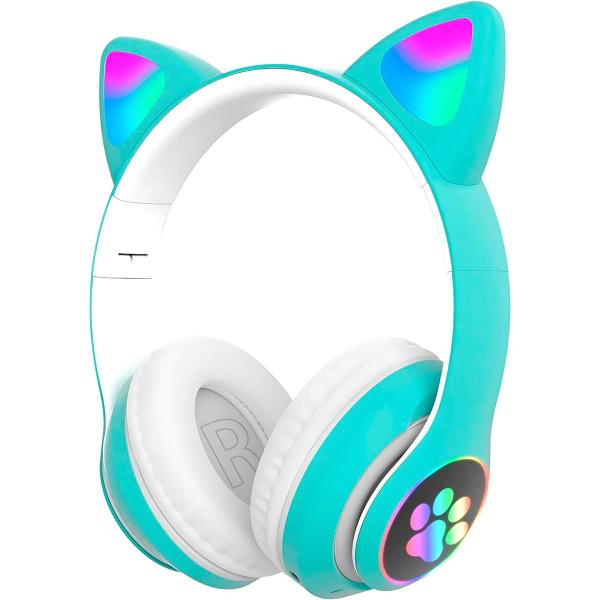 Imagem de Fone de Ouvido/Headset Gamer Orelhas de Gatinho Com LED Sem Fio Bluetooth e Microfone