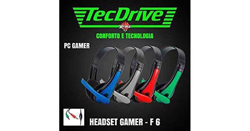 Imagem de Fone de Ouvido Headset Gamer para PC (2 P2) F-6 - TecDrive