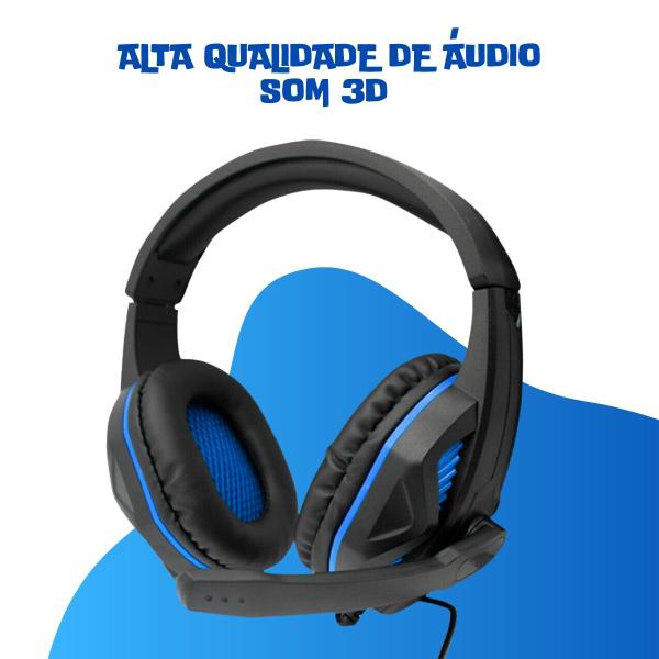 Imagem de Fone De Ouvido Headset Gamer PC Computador Com Fio Microfone