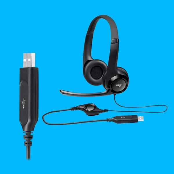 Imagem de Fone De Ouvido Headset H390 Usb Comfort Logitech Stereo Pro