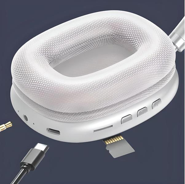 Imagem de Fone De Ouvido, Headset P9 Bluetooth Max Branco E Prata