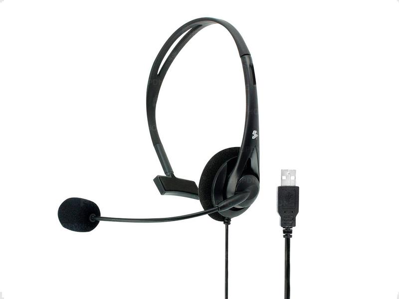 Imagem de Fone De Ouvido Headset Telemarketing Com Microfone controle de volume e mute USB Plug and Play 