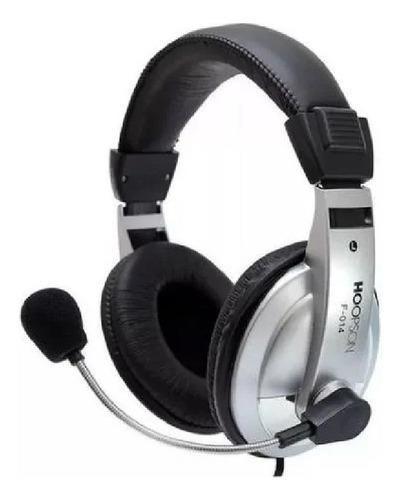 Imagem de Fone De Ouvido Hoopson Headset C/mic F-014 Prata