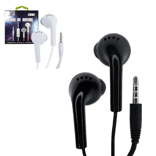 Imagem de Fone de ouvido in ear com microfone preto / branco x-cell 1,5m - BAZZI