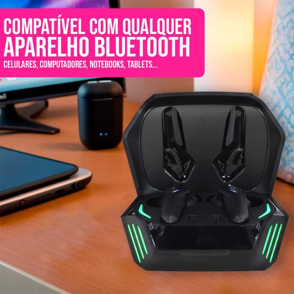 Imagem de Fone de Ouvido In-ear Gamer Bateria Durável Wireless c/ Case