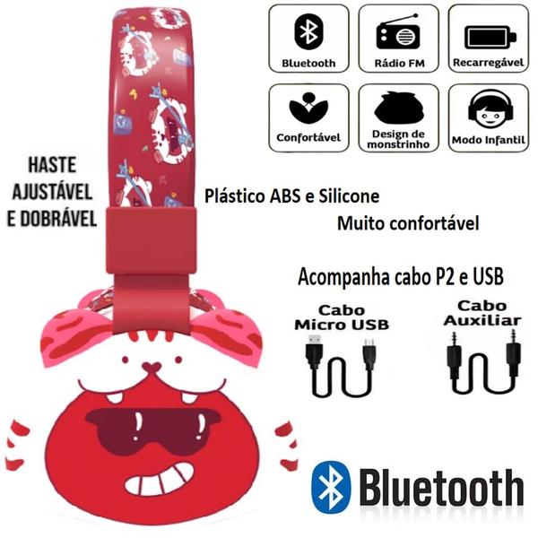 Imagem de Fone de Ouvido Infantil Bluetooth Headset Sem Fio