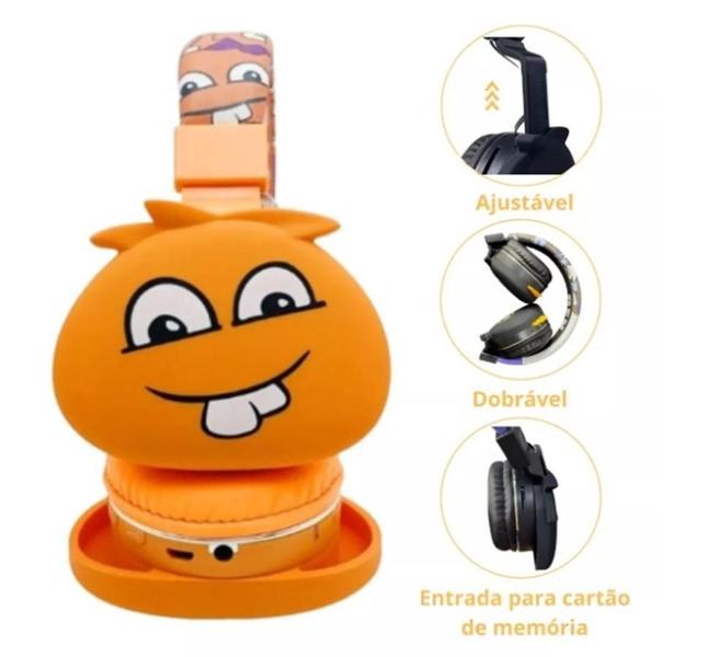 Imagem de Fone De Ouvido Infantil Bluetooth Mostrinho S/ Fio Divertido