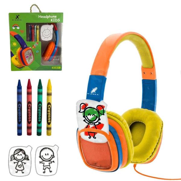 Imagem de Fone De Ouvido Infantil Kids Com Fio Para Colorir XC-HS17 X-Cell