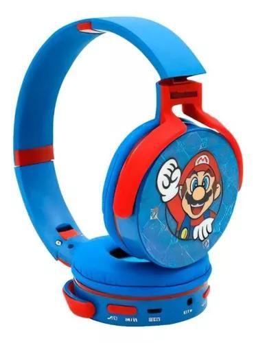 Imagem de Fone De Ouvido Infantil Menino Menina Super Mário Bros Sem Fio Bluetooth Headset