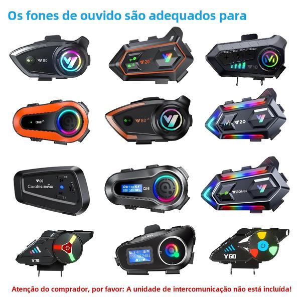 Imagem de Fone De Ouvido Intercomunicador Bluetooth Universal Para Capacete De Motocicleta Para Y10 Y20 Y70